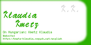 klaudia kmetz business card